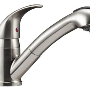Dura Faucet DF-NMK852-SN RV Pull-Out Swivel Kitchen Sink Faucet